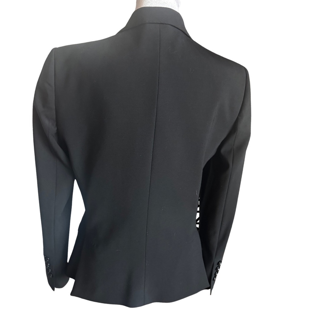 Dolce & Gabbana Suit F1275T Black Stretch Leopard Lined Pant Blazer IT44 8 10 M - Picture 12 of 17